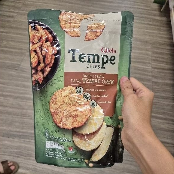 

Qtela Tempe chips keripik tempe rasa tempe Orek 100gr