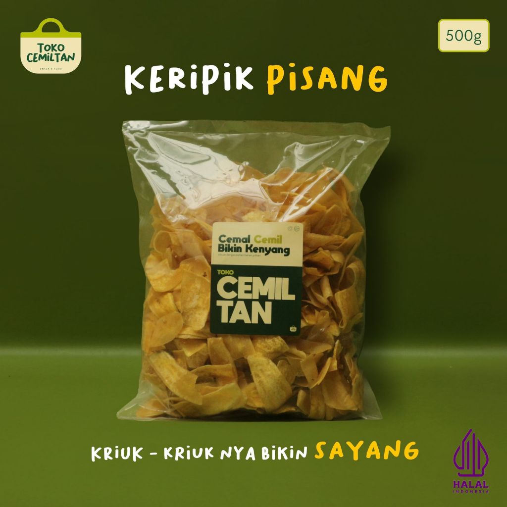 

Keripik Pisang Renyah Cemilan Snack kiloan 500 gr