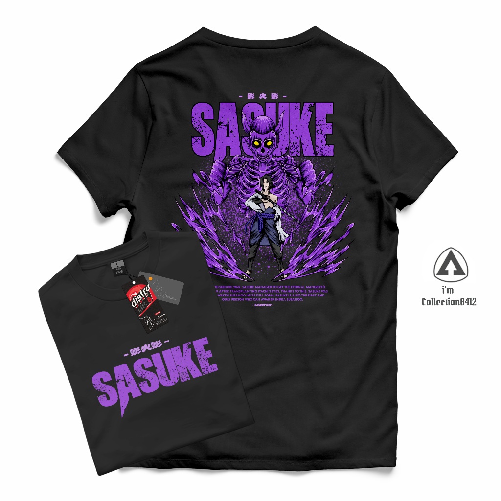 SASUKE - KAOS DEWASA MOTIF ANIME NARUTO BORUTO KARAKTER SASUKE SUSANOO