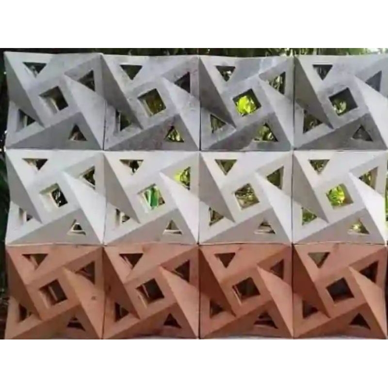 Roster Beton Minimalis, Loster Beton Minimalis, Roster Motif Kipas,