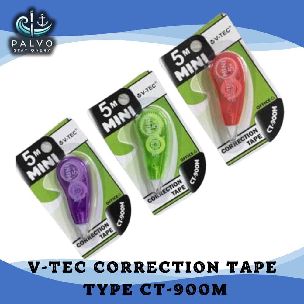 

V-TEC CORRECTION TAPE TYPE CT-900M / STYPO KERTAS PITA