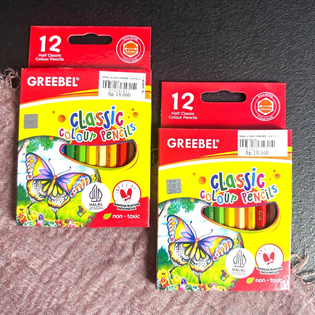

(SET) GREEBEL HALF CLASSIC 3012 PENSIL 12 WARNA / PENSIL WARNA GREEBEL