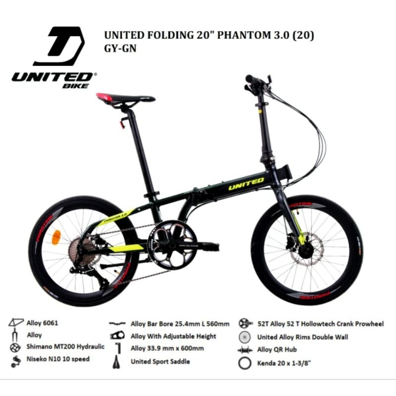 Sepeda lipat united Phantom 3.0 Nigma II Nigma V