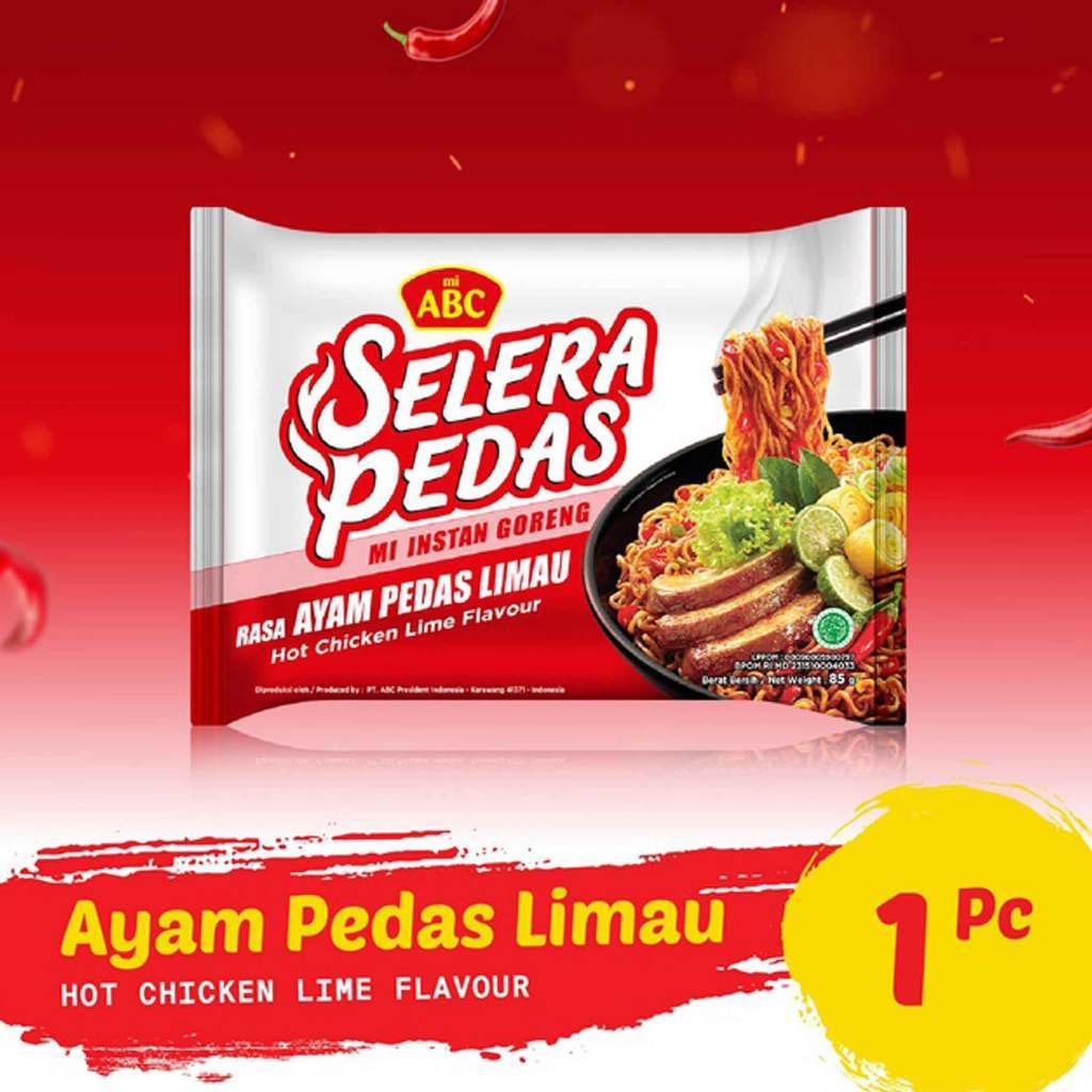 

Mi ABC Selera Pedas Goreng Rasa Ayam Pedas Limau 85 gr