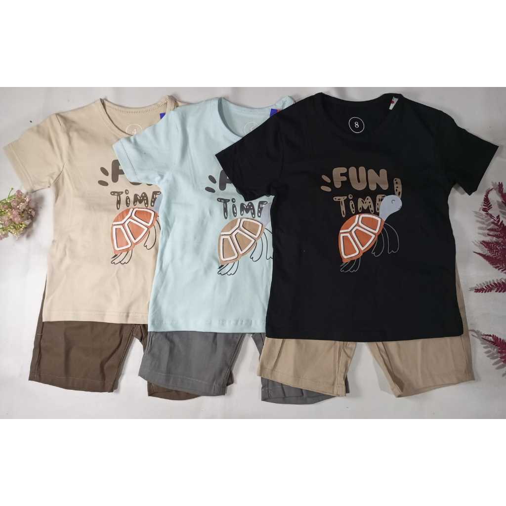 Setelan Happy Time 9414 anak laki - laki Usia 4 - 5 Tahun / Setelan Anak Laki - Laki - 3873