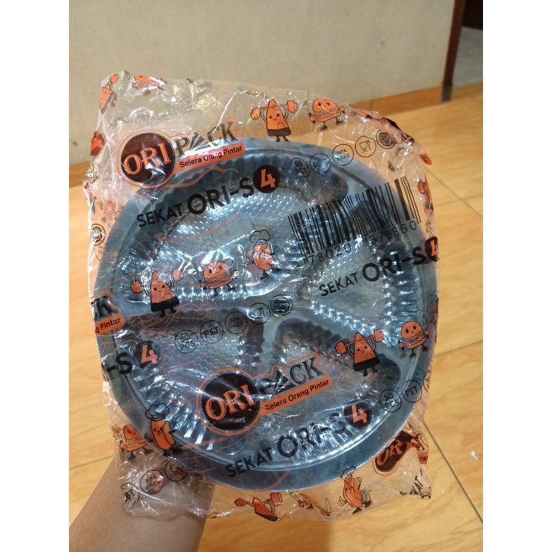 Mika Bulat Sekat 4 Bening Transparan / Mika Bundar Sekat 4