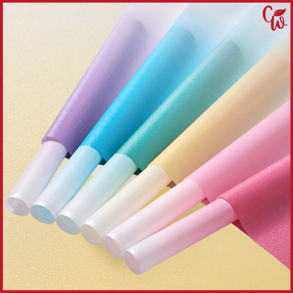 

15 Lembar Kertas buket Gradiasi cellophane gradient Flower Wrapping Paper Florist Ecer Perlembar KB6114