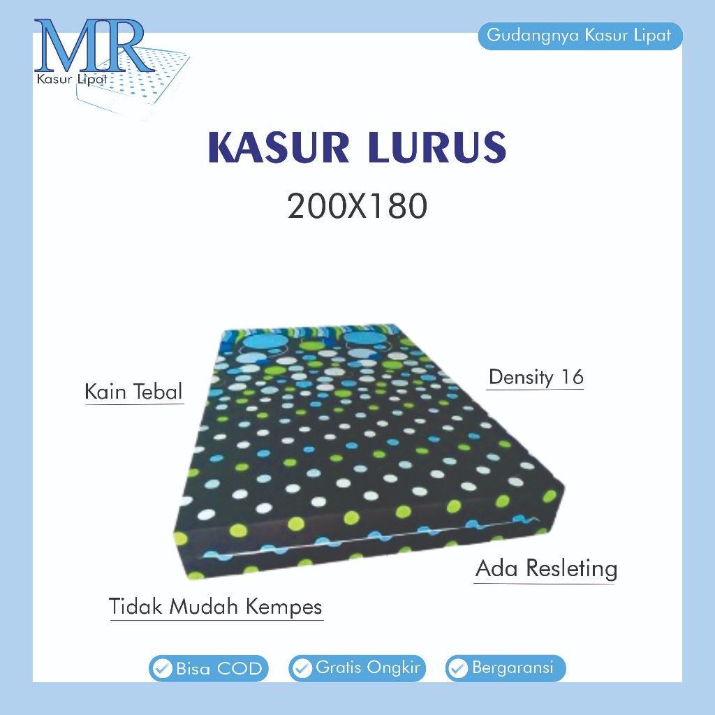 Kasur Gress Busa Lurus Tebal 20cm Ukuran 200 x 180cm Matras Lantai Murah
