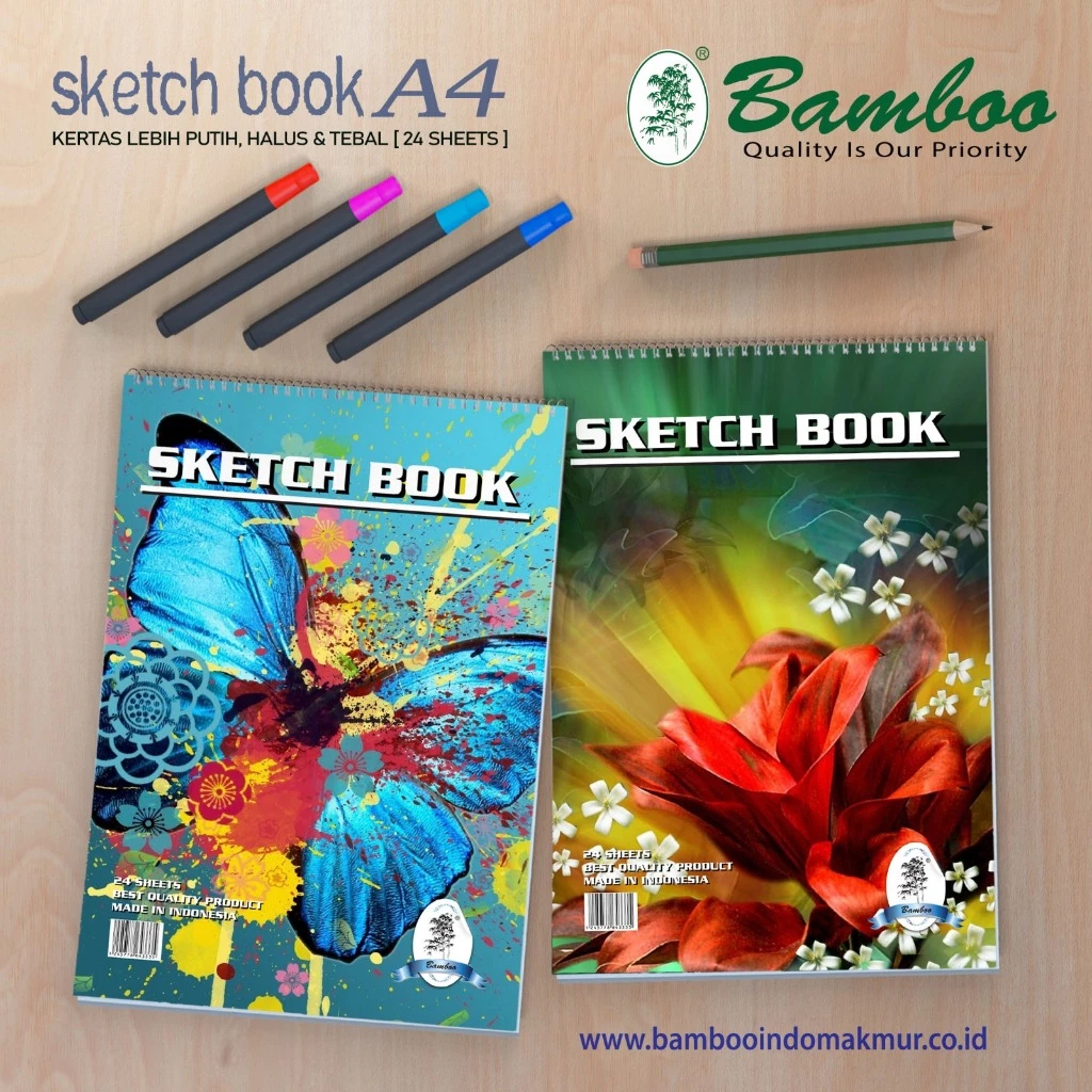 

Bamboo Sketch Book ukuran A4 Elegant