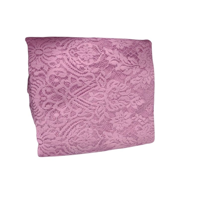 brokat bahan seloren great B warna dasty pink