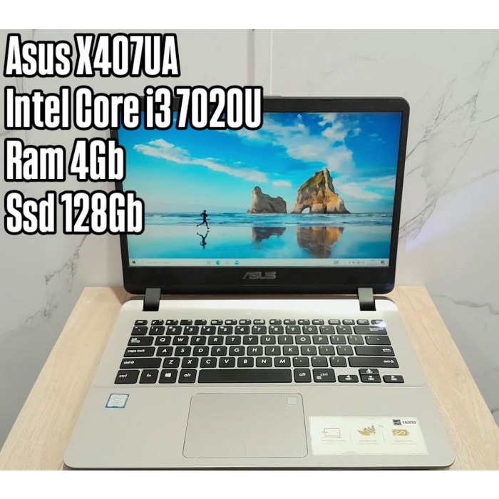 Laptop Asus Vivobook  GO A407UA X407UA Intel Core i3 7020U Ram 4Gb Ssd 128Gb SCU19540 Normal Siap Pa