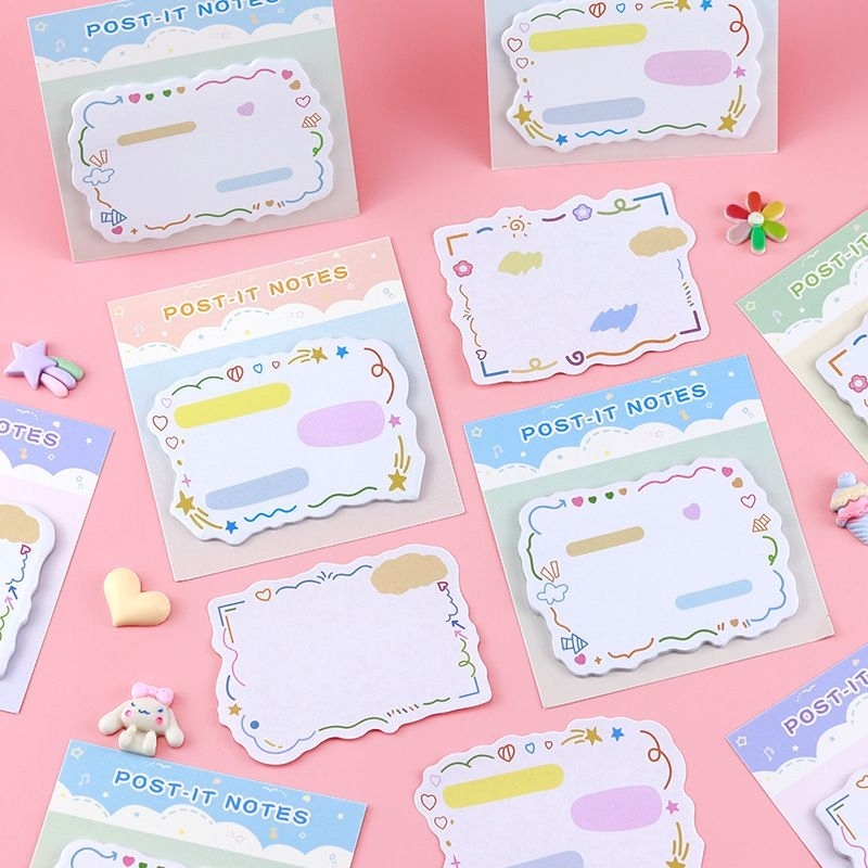 

DELUNASHOP STICKY NOTES MINI MOTIF BINGKAI CUTE STICKY NOTE / MEMO PAD / BIEN LI TIE/POST IT NOTE KARAKTER CUTE MURAH