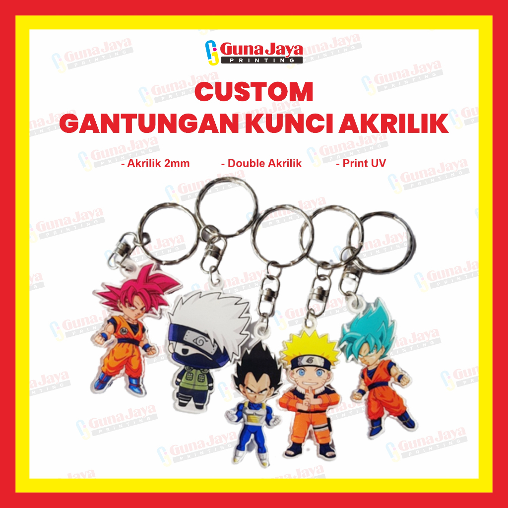 

DOUBLE KEYCHAIN ACRYLIC PRINT UV/AKRILIK TERMURAH/GANTUNGAN KUNCI