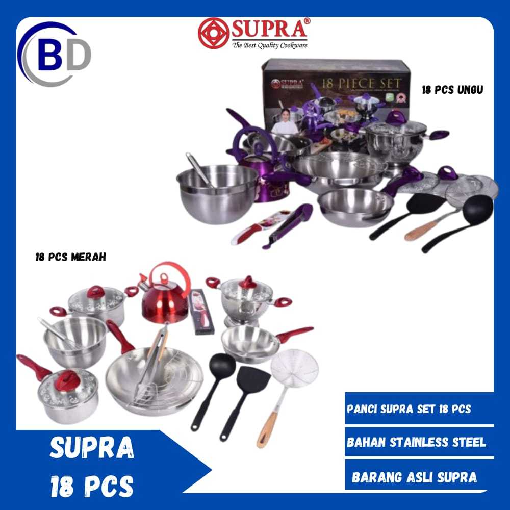 Supra Cookware Set Panci - 18 PCS