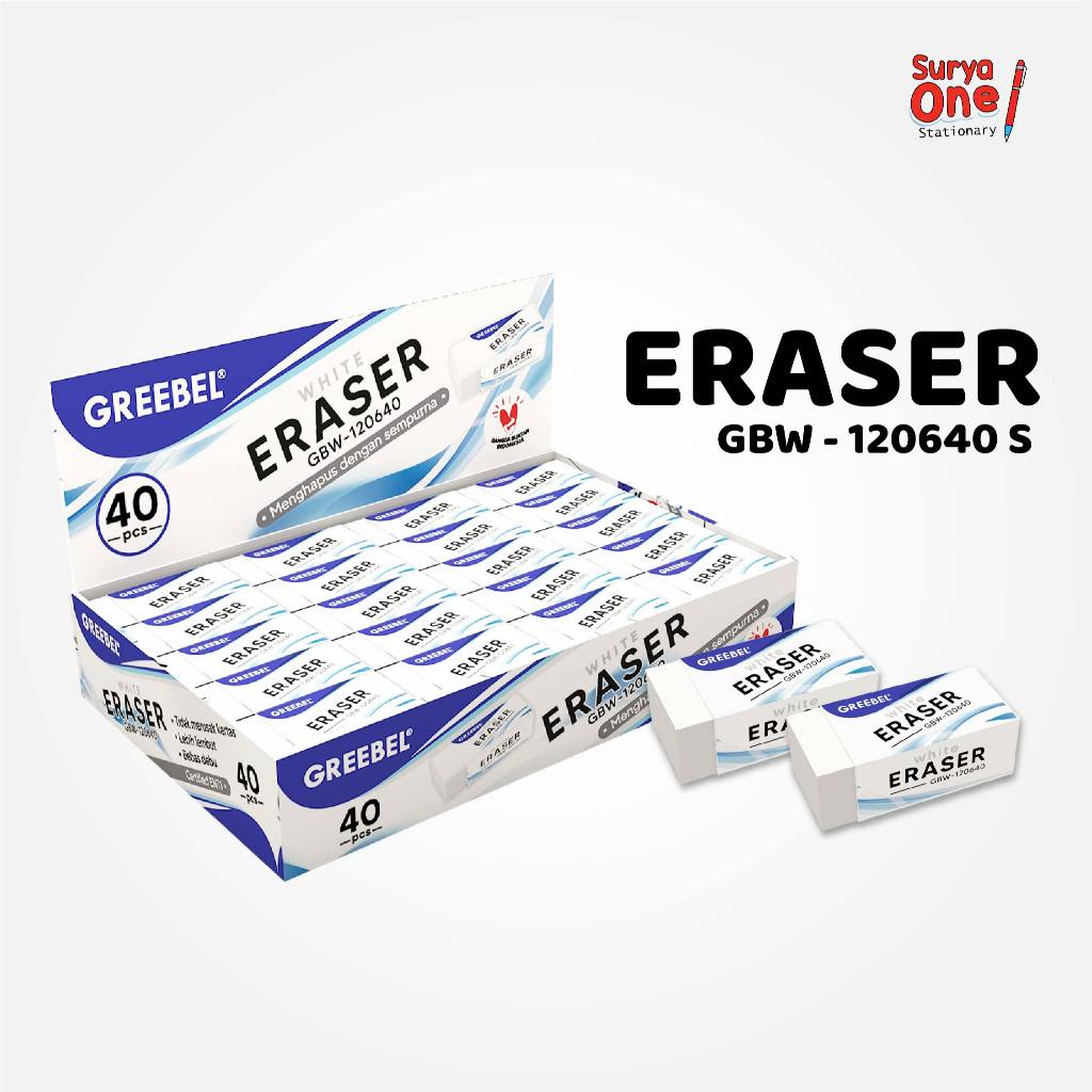 

Penghapus Greebel GBW-120640S (1 Pcs) / Eraser / Stip / Penghapus Karet Suryaone