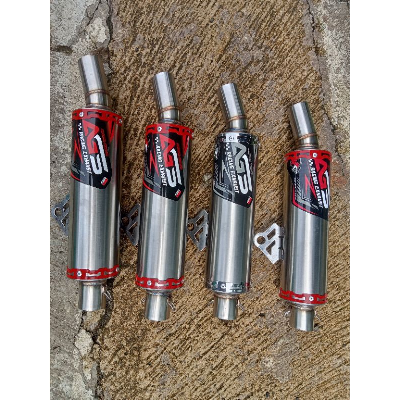 KNALPOT RACING SLENCER SAMLONG ONLY INLET 38mm UNIVERSAL ALL MATIC MIO BEAT VARIO SCOPPY ORIGINAL