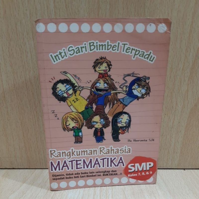 buku original "RANGKUMAN RAHASIA MATEMATIKA SMP kelas 7,8&,9.