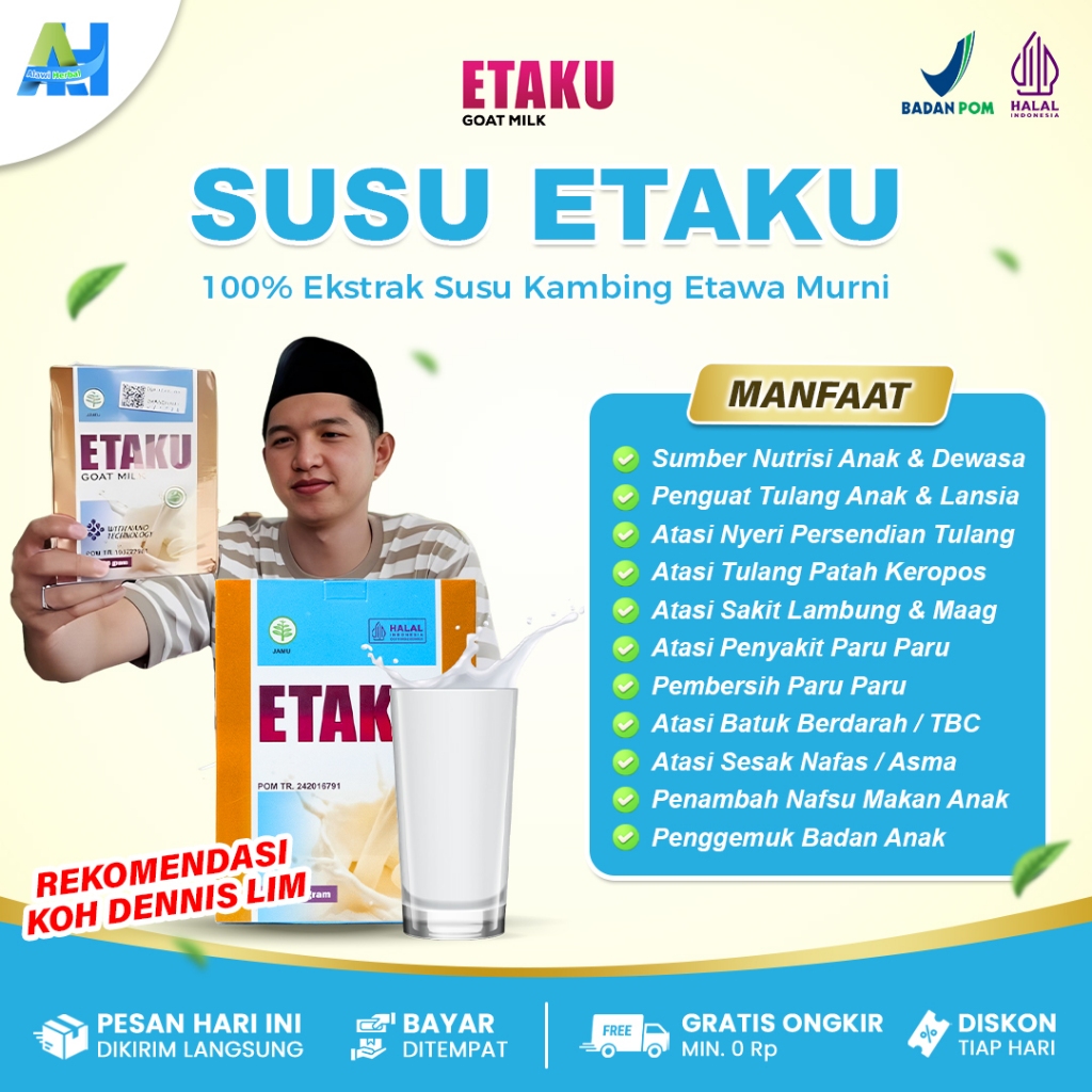 

Walatra Etaku Susu Pembersih Paru paru Obat TBC Flek Paru Paru Anak Dewasa Radang Sesak Nafas Asma Nyeri Dada Tuberculosis Bronkitis Batuk Berdahak Herbal Walatra Etaku Goat Milk Susu Kambing Etawa Murni
