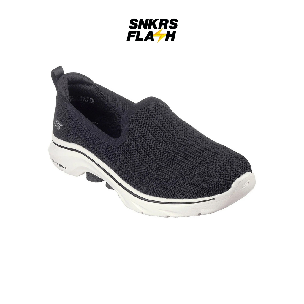 SKECHERS Go Walk 7 Black White Sepatu Casual Wanita - 125218BKW - Size 40
