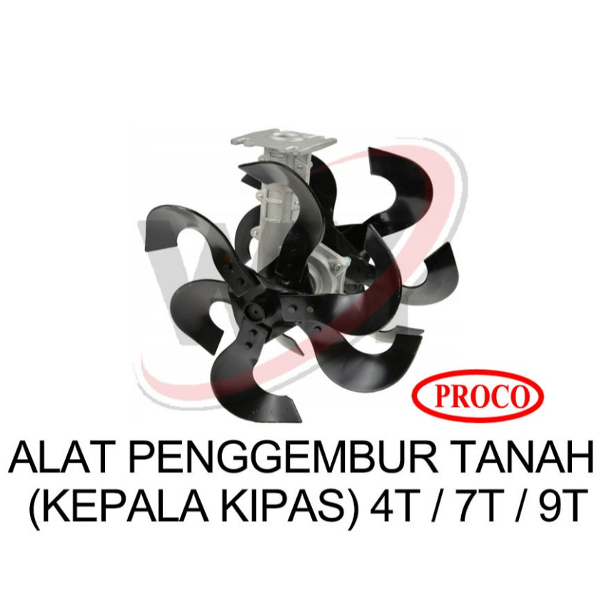 PROCO Alat Penggembur Tanah KIPAS Penyiang Gulma Weeding Gear Case Mini Tiller Cultivator Brush Cutt