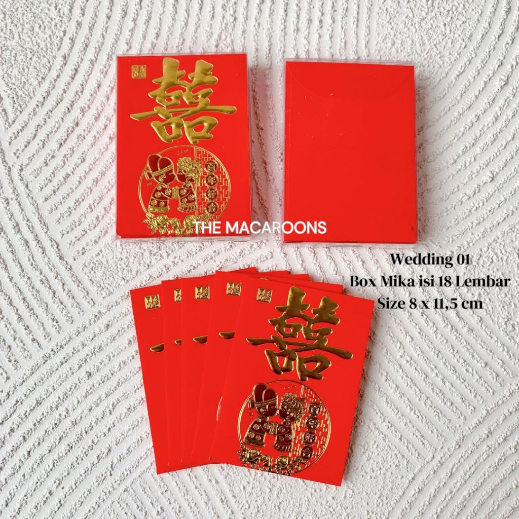

Angpao Fuk Wedding dan Fuk / Amplop Fu Box Mika isi 18 Lembar - Hong Bao Fung Pao