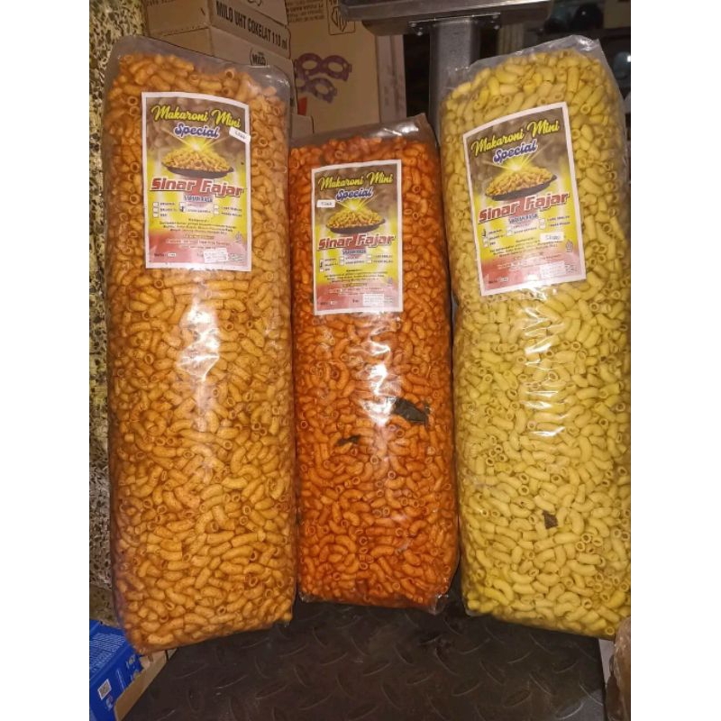 

Makaroni bantat kemasan 1kg gurih renyah snack makaroni