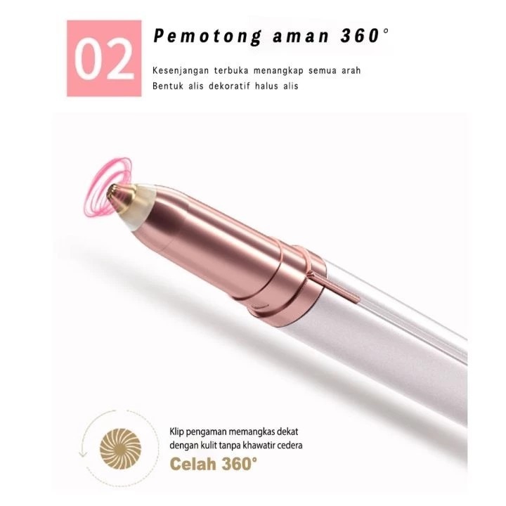 Alat Cukur Alis Elektrik Recharges [Usb ]Alat Pencukur Bulu Alis Guard Wing Portable