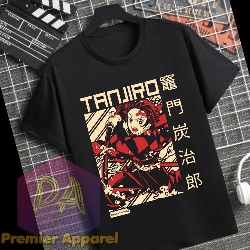 KAOS DISTRO TANJIRO KAMADO DEMON SLAYER COTTON COMBED 30S