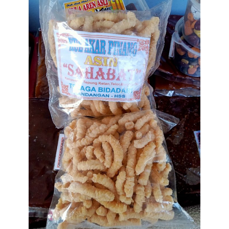 

Kue Akar Pinang/cemilan Akar pinang Manis & Asin