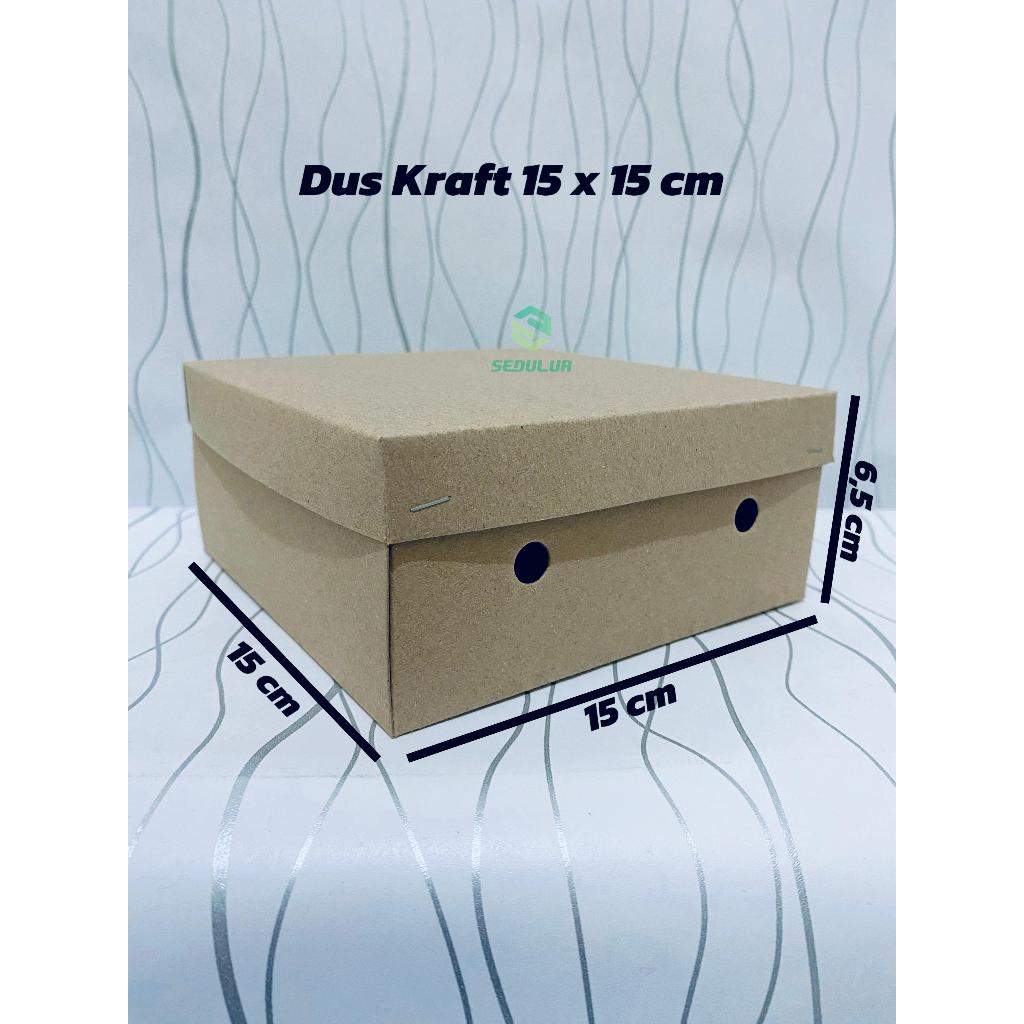 

[ISI 50 LEMBAR] DUS KRAFT UKURAN 15 x 15 x 6,5 cm