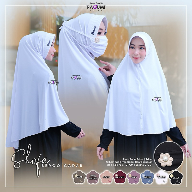 HIJAB INSTAN // HIJAB DAILY // HIJAB BERGO // SHOFA BERGO CADAR BRAND ORI BY RAQUMI