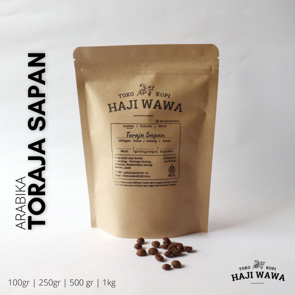 

ARABIKA TORAJA SAPAN - Toko Kopi Haji Wawa - Kopi Bubuk, Biji Kopi, Coffee Beans, Arabica