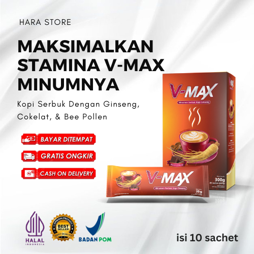 

V-MAX ORIGINAL KOPI UNTUK MEMAKSIMALKAN STAMINA PARA WANITA BPOM PRIVASI AMAN