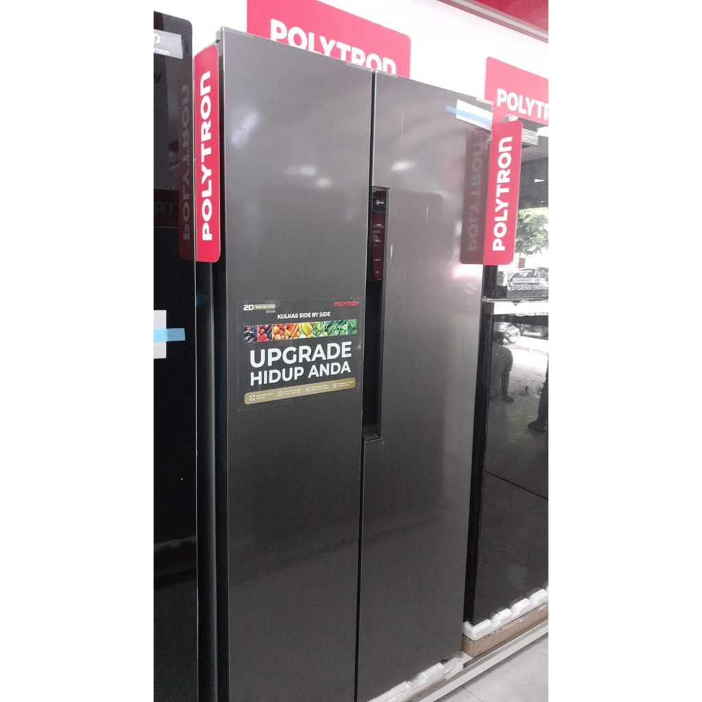 POLYTRON PRS455S KULKAS SIDE BY SIDE POLYTRON INVERTER PRS 455 PRS455 KHUSUS BOGOR