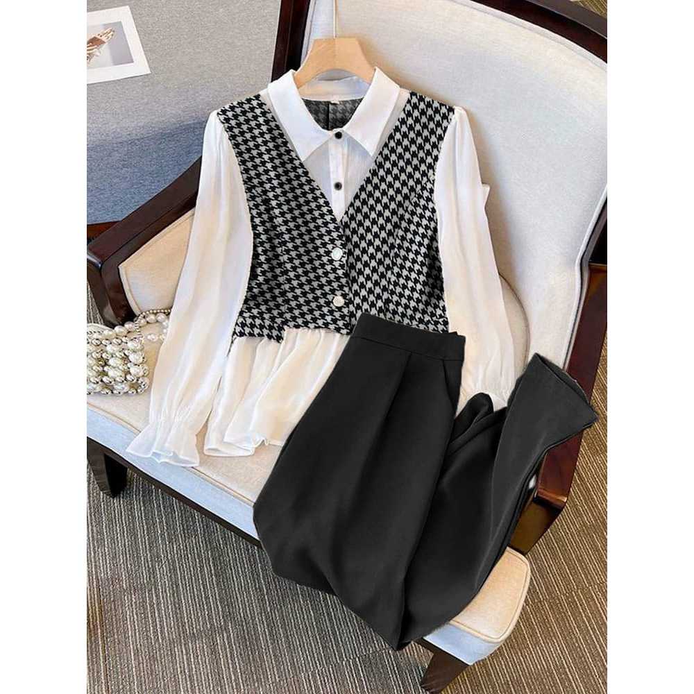 { THABI } MC STELAN COMIE HOUNDSTOOTH/ BAJU SATU SET / OOTD WANITA /BAJU SATU SET WANITA / BAJU SATU