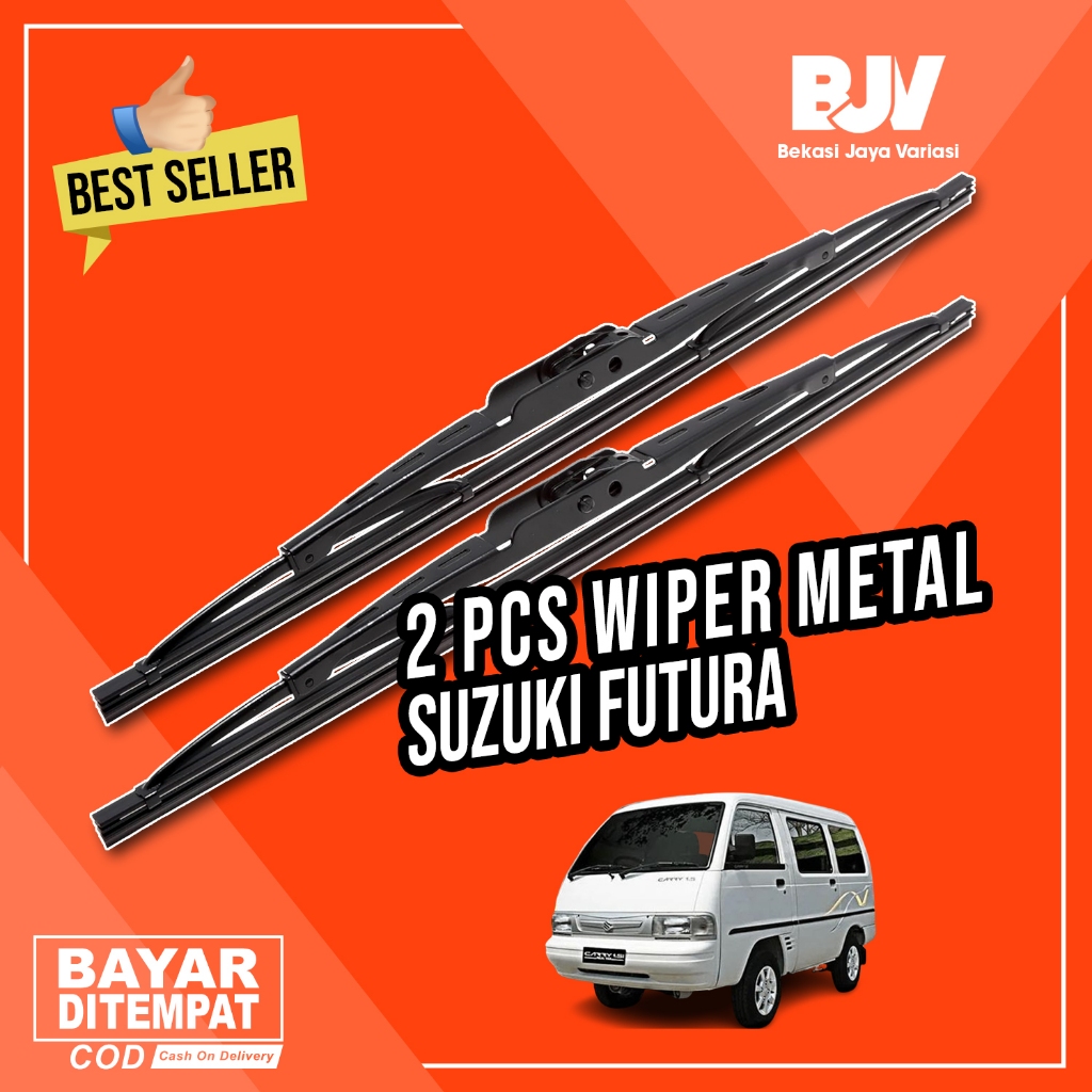 Wiper Kaca Mobil SUZUKI FUTURA Wiper Mobil Advantages Besi Konvensional Dual Adaptor Sepasang 2 Pcs