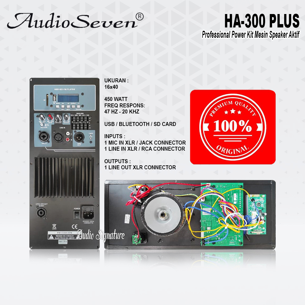 Mesin Kit Speaker Aktif AUDIO SEVEN HA 300PLUS | HA 300 PLUS | HA300PLUS Original
