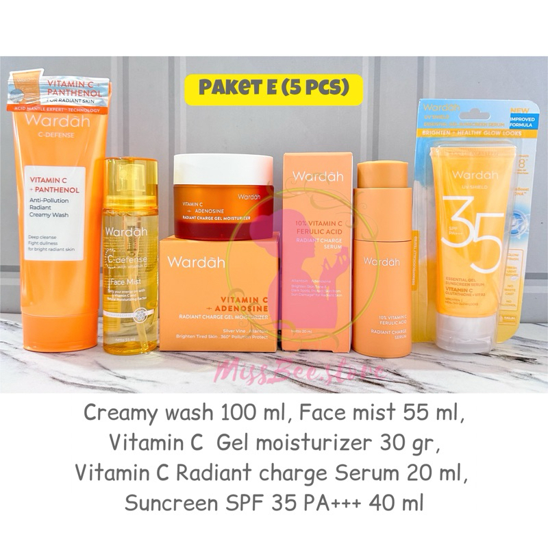 Paket Lengkap Wardah C- defense Series|Paket glowing(Hi-grade vit C)