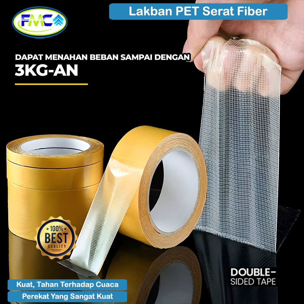 

Lakban Kuning Selotip Kain Dua Sisi Tape Fiber Lakban Solatip Double Tape Kain Dua Sisi Magic Tape Kuning Solasi Isolasi Lakban Double Nano Serbaguna