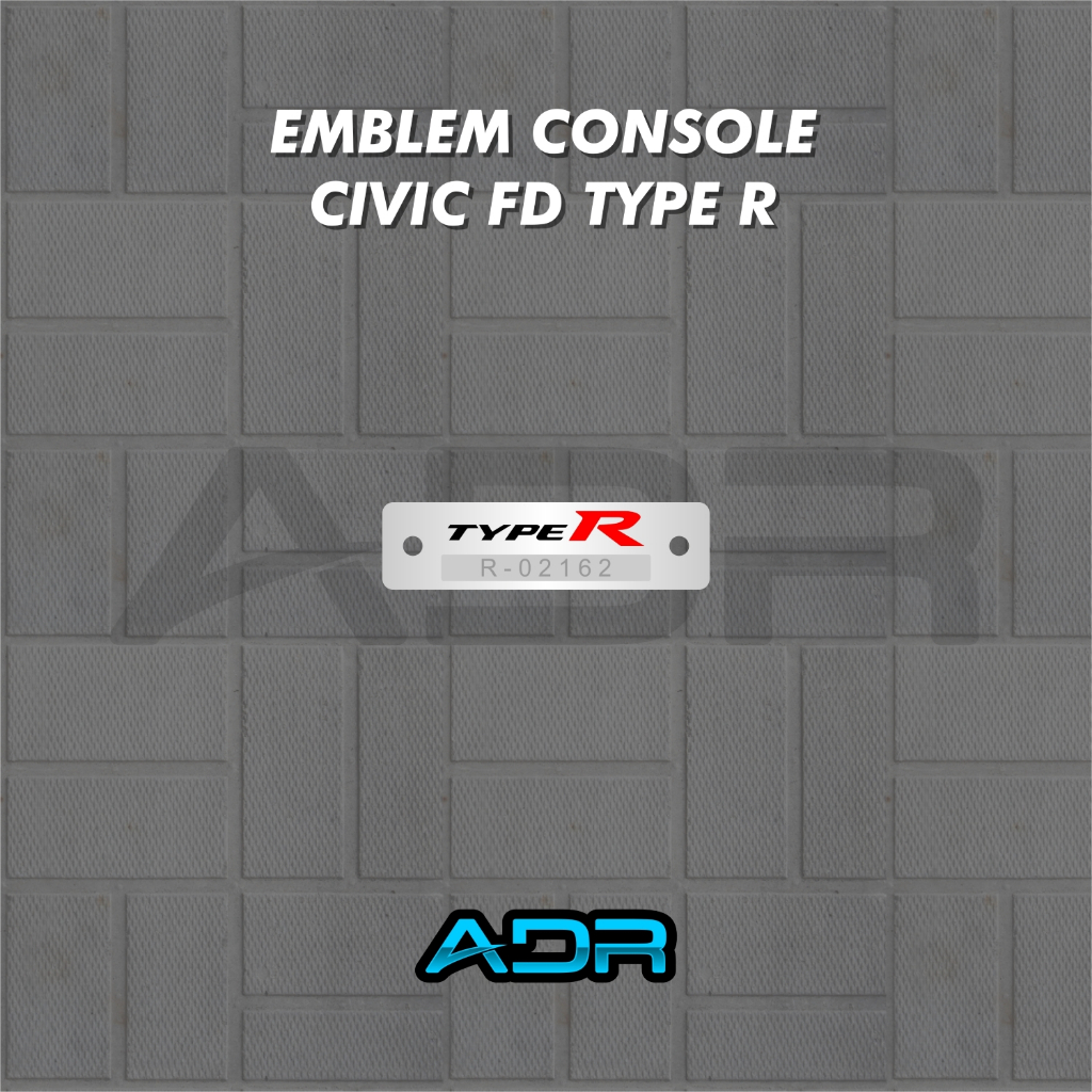 Emblem Console Honda Civic FD FD1 FD2 FD2R Type R Mugen RR