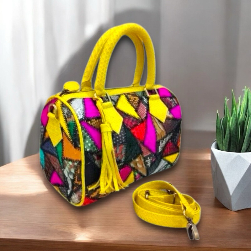 Tas Kulit Ular Piton Asli Wanita SPEEDY ZIGZAG KULIT ULAR PITON