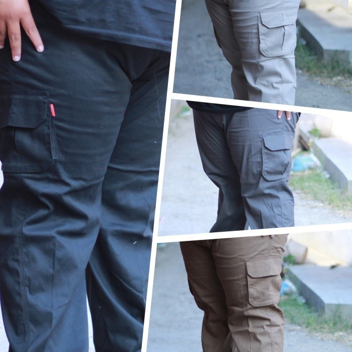 Celana Cargo Carbon Premium Panjang Pria Big Size LP 110 120 130 140