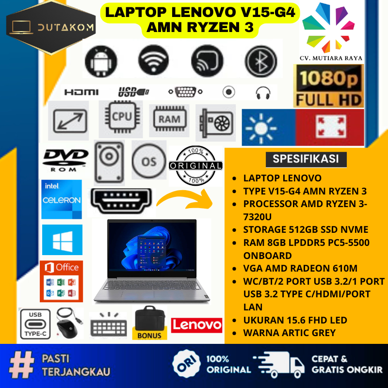LAPTOP LENOVO V15-G4 AMN (RYZEN 3)