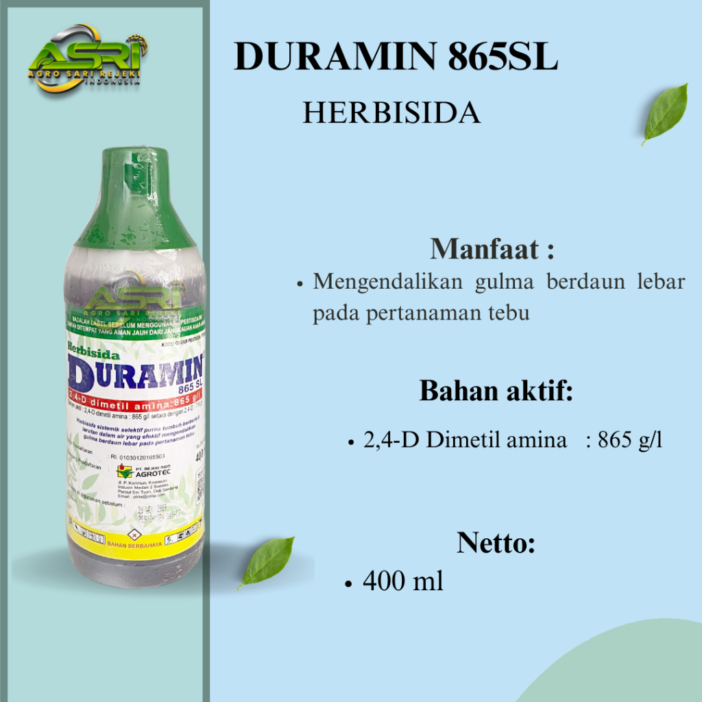 DURAMIN 865SL 500ml HERBISIDA SISTEMIK SELEKTIF