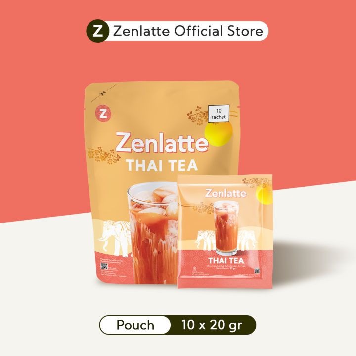 

ZENLATTE Instant Tea Pouch 10 sachets bubuk minuman instan