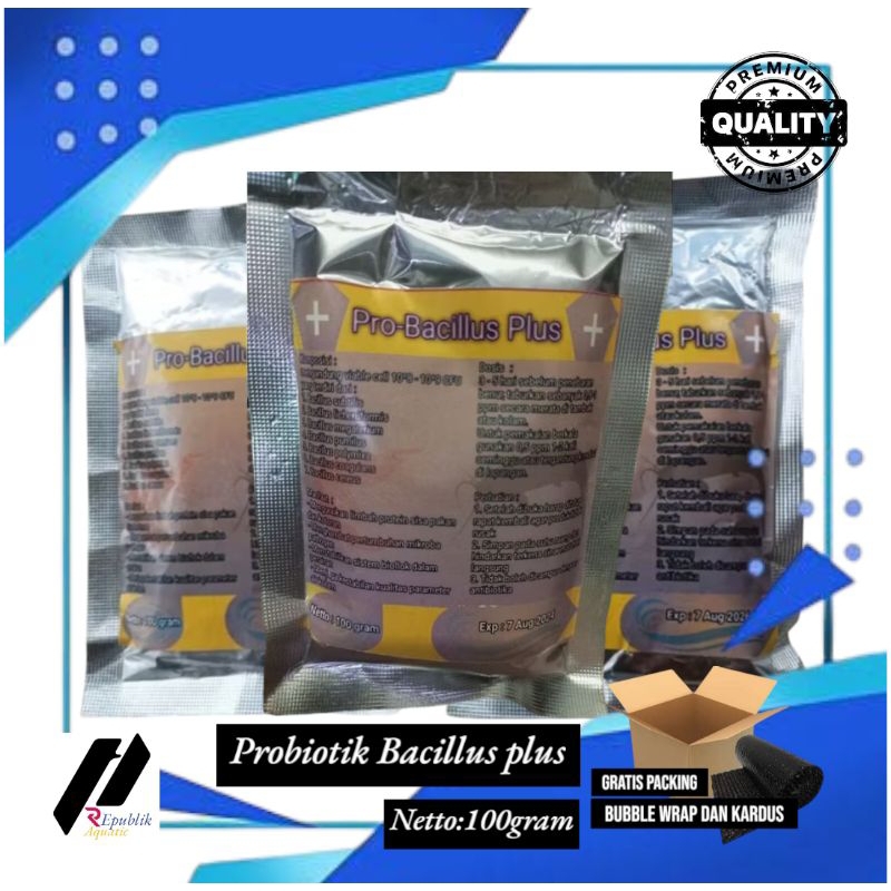 Probiotik bacillus plus 100 gram / probiotik kolam bioflok / probiotik / bakteri starter