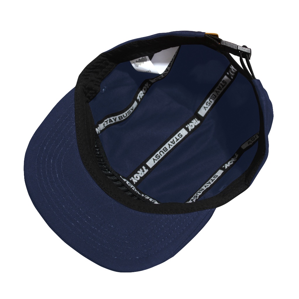 Troy Company Five Panel Navy Kursif - Topi 5 Panel Biru Navy FPD 2919