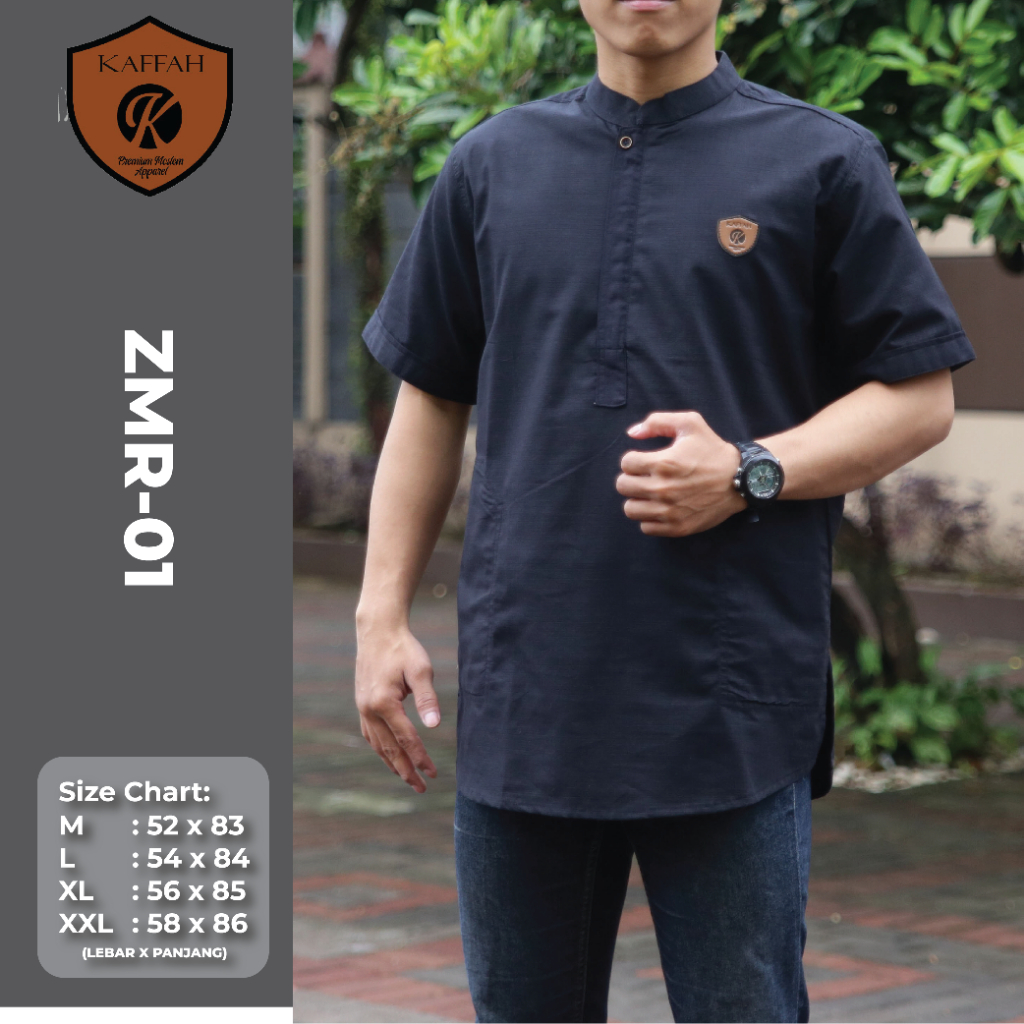 Baju Koko Pria Lengan Pendek MARAJO Ramadhan Kurta Pakistan Atasan Muslim Dewasa Koko Premium