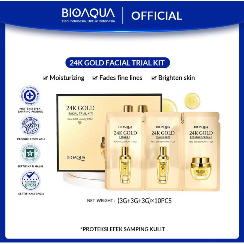 BioAqua 24K Gold Facial Trial Kit