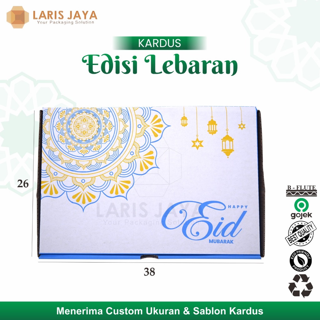 

BOX PARCEL SUKI 38 • 38×26×5.5cm LD (KUKER TOPLES 250gr ISI 6) • KOTAK || KARDUS || BOX KUE KERING LEBARAN || IDUL FITRI |